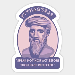 Pythagoras Portrait and Quote Sticker